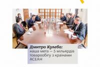 Кулеба: цель Украины - рост товарооборота со странами АСЕАН до 5 млрд долларов